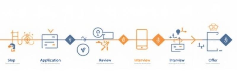 Illustration showing steps in the recruitment process